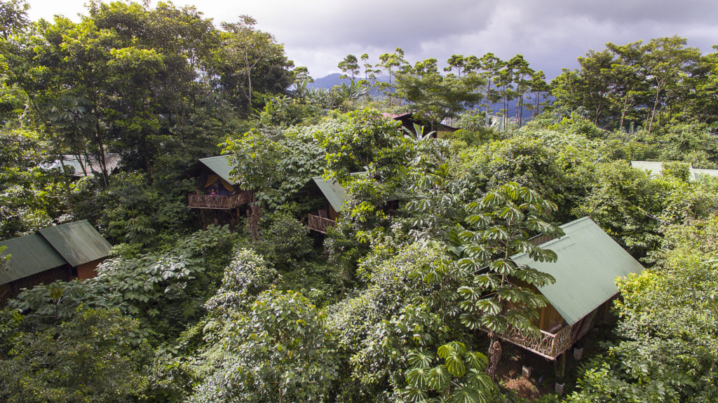 El Albergue "La Tigra" en Costa Rica desde arriba.