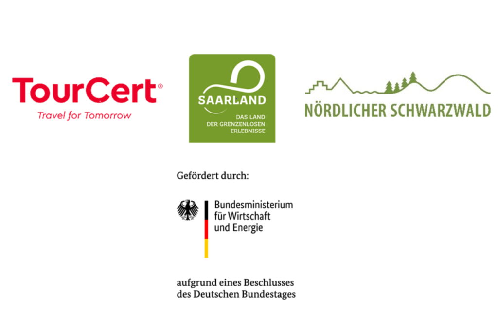 Logotipos de financiación con socios de la Iniciativa de Excelencia © TourCert Logotipos de los socios TourCerts para la Iniciativa de Excelencia
